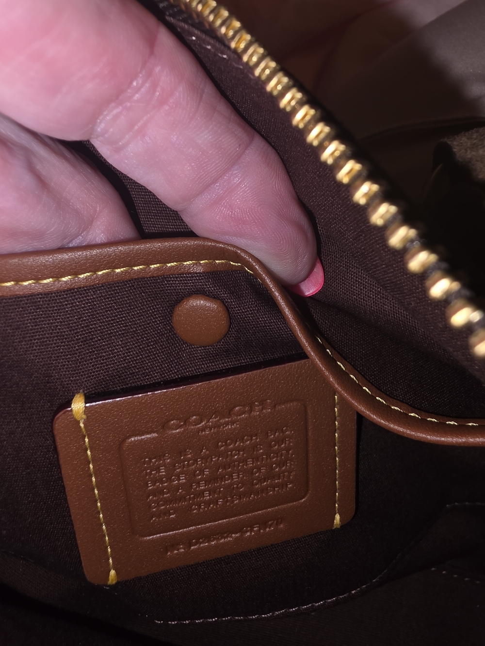 Coach RHYDER 24 Brown Suede Top-Handle Crossbody Bag - Picture 8 of 9